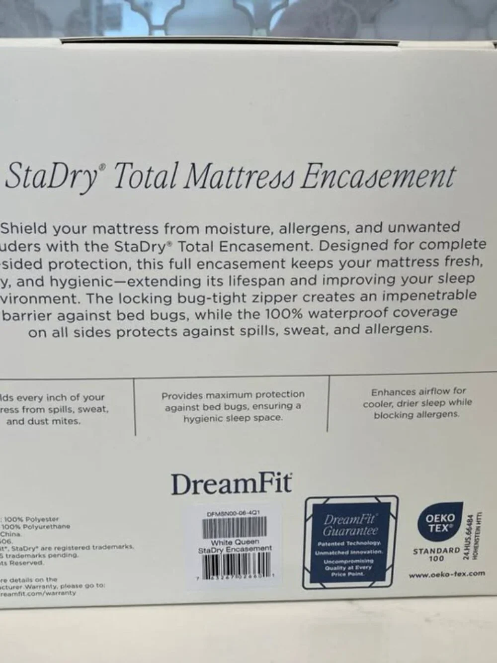 NEW DreamFit Queen Mattress Cover Protector – Waterproof 360° Encasement
